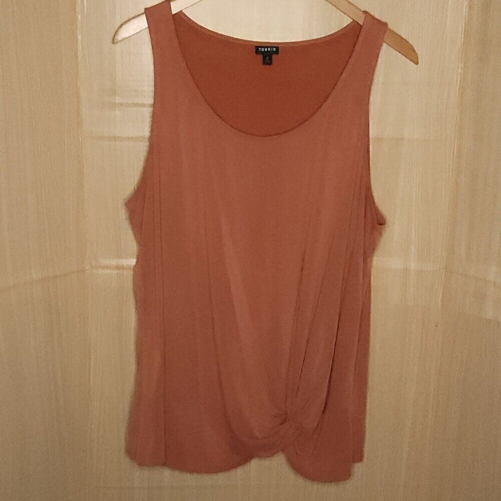 Torrid Rusty Orange Silky Tunic Tank Top 3X
